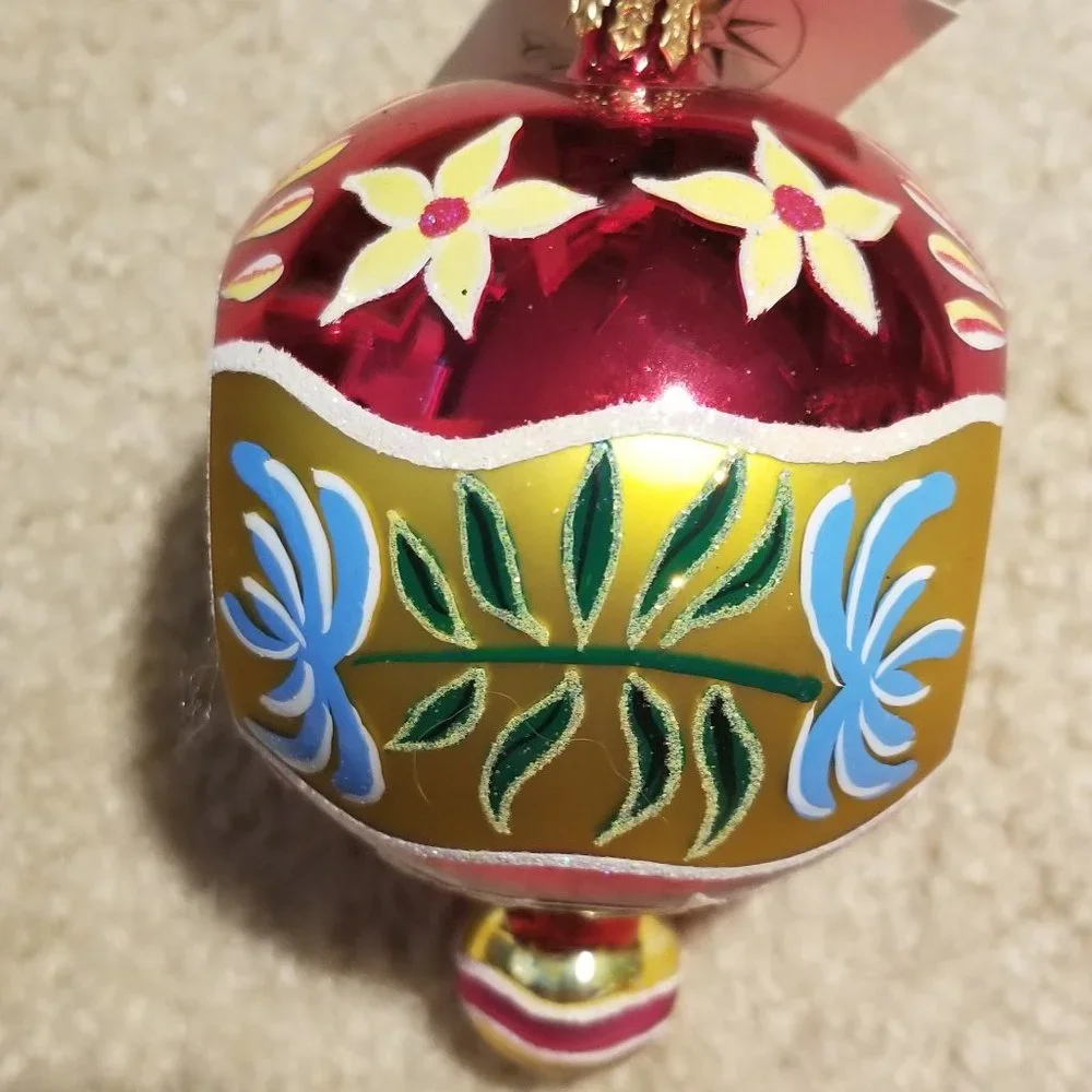 RARE VINTAGE CHRISTOPHER RADKO SUNRISE SERENADE DOUBLE REFLECTOR INDENT ORNAMENT - Picture 7 of 11